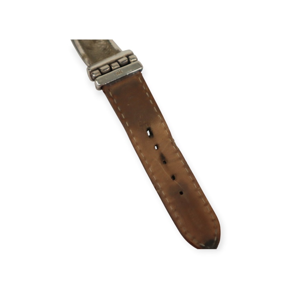 Ecclissi Sterling Silver and Leather Watch - Needs Battery - Picture 6 of 10